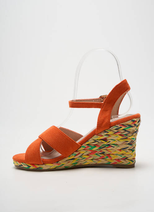 Sandale/pantofi decupați toc platformă toc de 7 la 9 cm portocaliu ELUE PAR NOUS femme