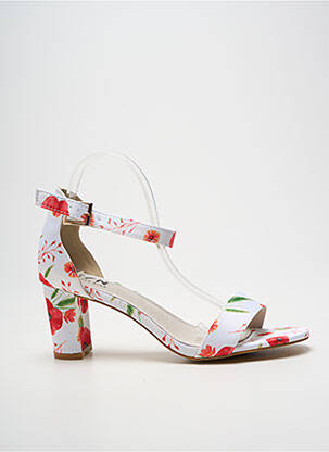 Sandale/pantofi decupați închidere cu bride toc de 7 la 9 cm alb ELUE PAR NOUS femme