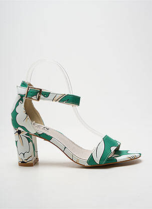 Sandale/pantofi decupați închidere cu bride toc de 7 la 9 cm verde ELUE PAR NOUS femme