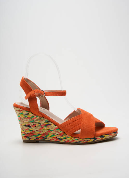 Sandale/pantofi decupați toc platformă toc de 7 la 9 cm portocaliu ELUE PAR NOUS femme