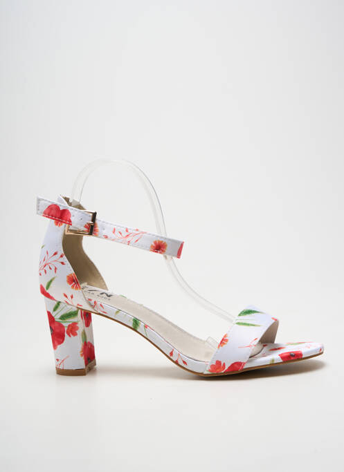 Sandale/pantofi decupați închidere cu bride toc de 7 la 9 cm alb ELUE PAR NOUS femme