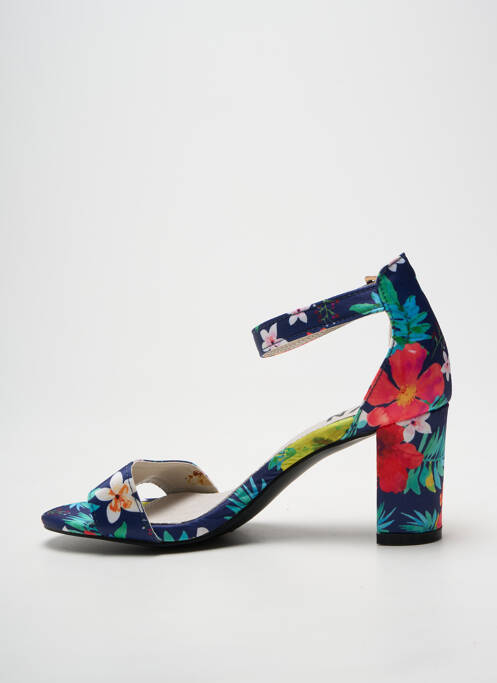 Sandale/pantofi decupați închidere cu bride toc de 7 la 9 cm albastru ELUE PAR NOUS femme