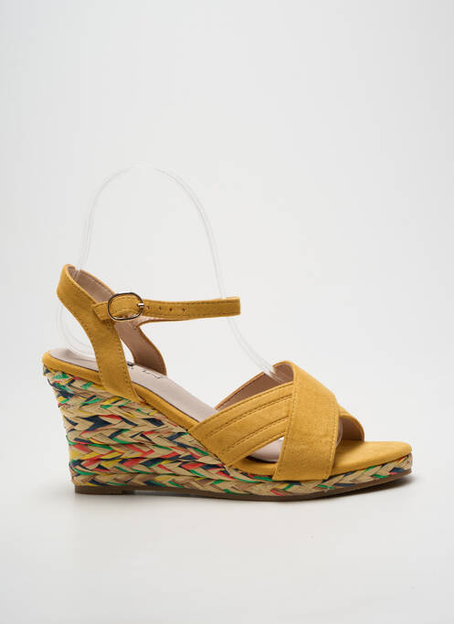 Sandale/pantofi decupați închidere cu bride toc de 7 la 9 cm galben ELUE PAR NOUS femme