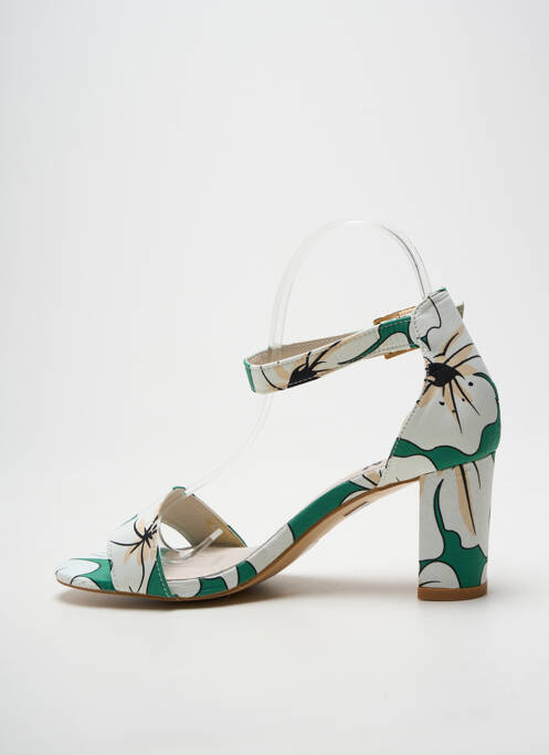 Sandale/pantofi decupați închidere cu bride toc de 7 la 9 cm verde ELUE PAR NOUS femme