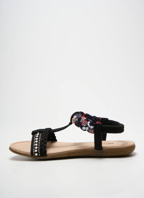 Sandale/pantofi decupați vârf deschis toc plat până la 3 cm negru MORAN'S femme