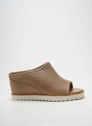 Mulete/saboți toc platformă toc de 7 la 9 cm maro FOLLIA DOLCE femme