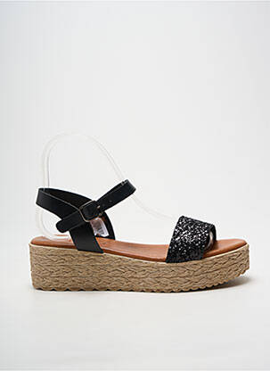 Sandale/pantofi decupați închidere cu buclă(e) toc de 4 la 6 cm negru ENCANTTO femme