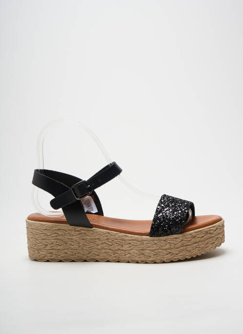 Sandale/pantofi decupați închidere cu buclă(e) toc de 4 la 6 cm negru ENCANTTO femme