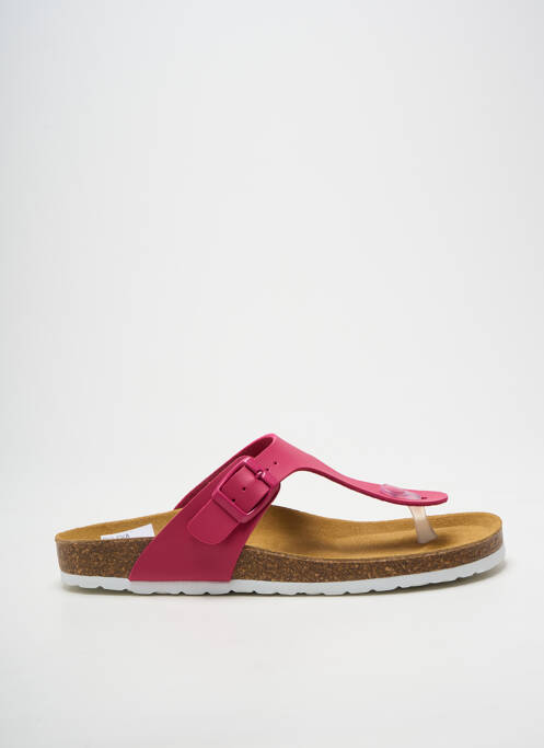 Șlapi arcadă plantară toc plat până la 3 cm roz SANTAFE femme