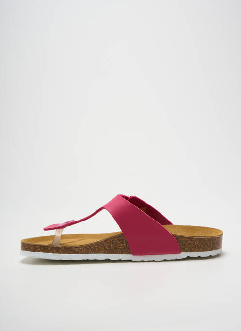 Șlapi arcadă plantară toc plat până la 3 cm roz SANTAFE femme