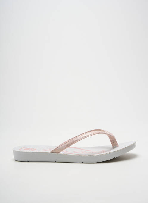 Șlapi vârf deschis toc plat până la 3 cm roz MORAN'S femme