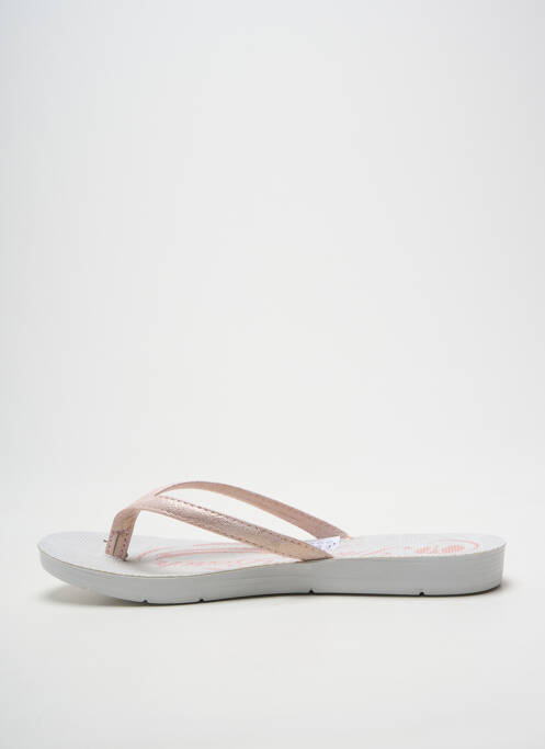 Șlapi vârf deschis toc plat până la 3 cm roz MORAN'S femme