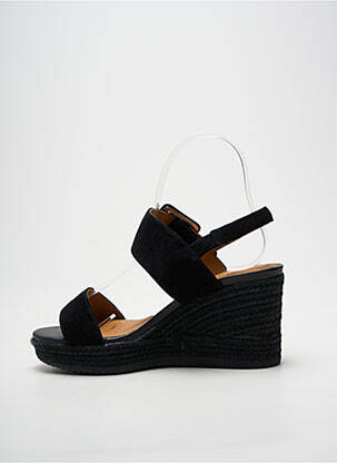 Espadrile închidere cu buclă(e) toc de 7 la 9 cm negru GEOX femeie