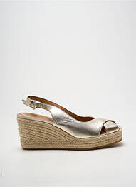 Espadrile închidere cu buclă(e) toc de 7 la 9 cm auriu GEOX femme