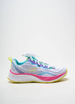 Adidași închidere cu șireturi vârf rotund alb SKECHERS fată