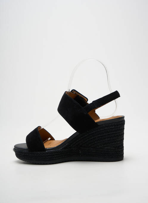 Espadrile închidere cu buclă(e) toc de 7 la 9 cm negru GEOX femme