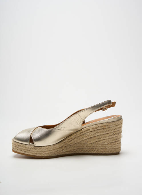 Espadrile închidere cu buclă(e) toc de 7 la 9 cm auriu GEOX femme