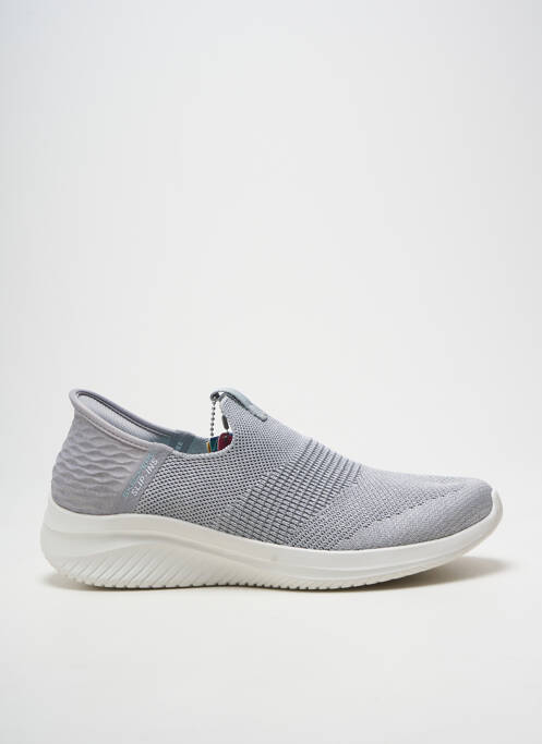 Adidași vârf rotund toc de 4 la 6 cm gri SKECHERS femme