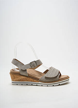 Sandale/pantofi decupați vârf deschis toc de 4 la 6 cm gri ALTEX femme