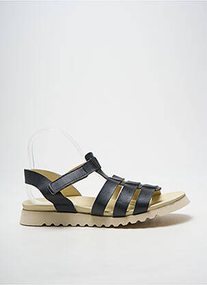 Spartane vârf deschis toc plat până la 3 cm negru CHACAL femme