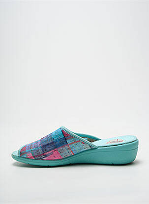 Papuci/pantofi de casă toc de 4 la 6 cm albastru CM CONFORT femeie