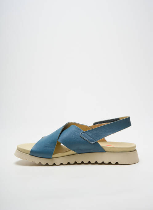 Sandale/pantofi decupați vârf deschis toc plat până la 3 cm albastru CHACAL femme