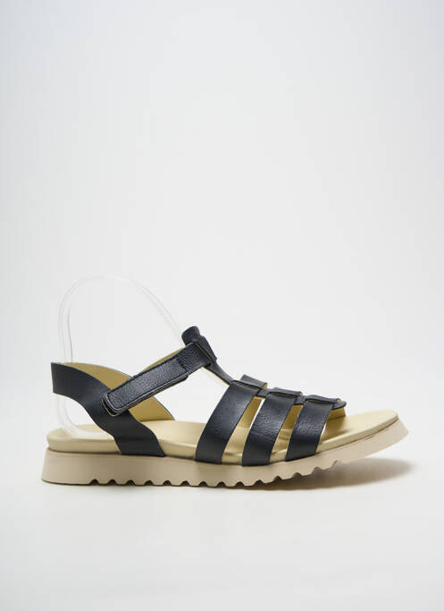 Spartane vârf deschis toc plat până la 3 cm negru CHACAL femme