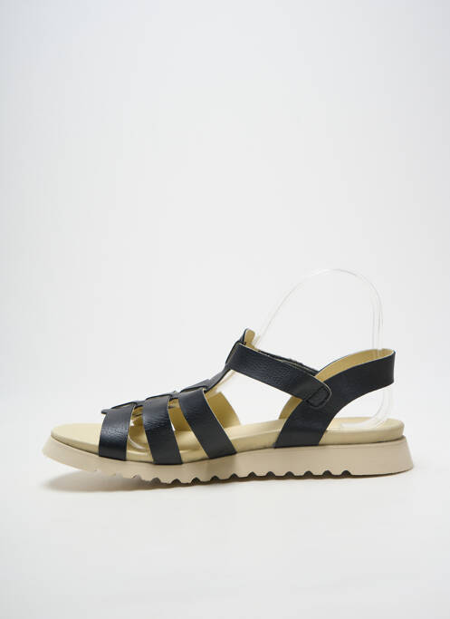 Spartane vârf deschis toc plat până la 3 cm negru CHACAL femme