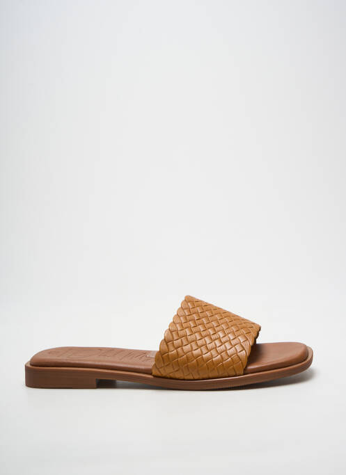 Mulete/saboți chiquet toc plat până la 3 cm maro OH ! MY SANDALS femme
