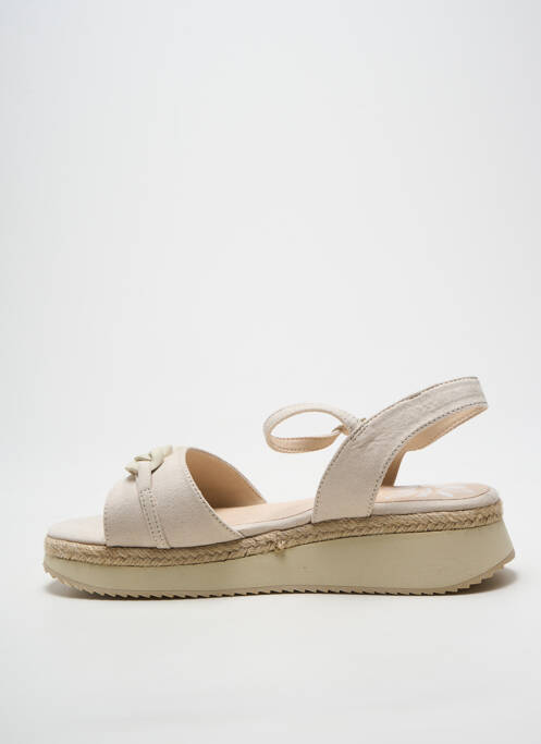 Sandale/pantofi decupați închidere cu buclă(e) toc de 4 la 6 cm bej MTNG femme