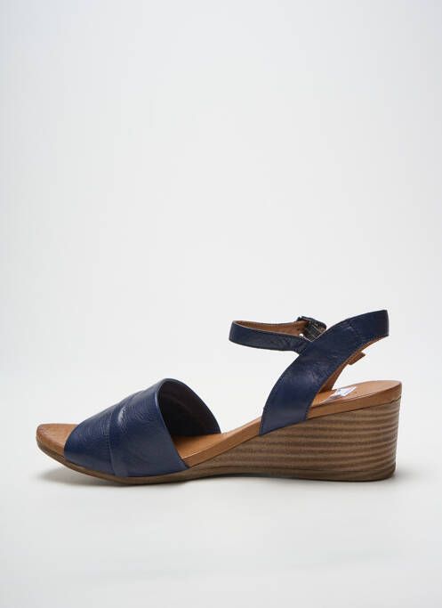 Sandale/pantofi decupați închidere cu bride toc de 4 la 6 cm albastru COCO ET ABRICOT femme