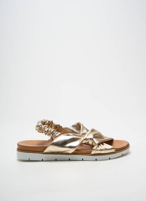 Sandale/pantofi decupați vârf deschis toc plat până la 3 cm auriu COCO ET ABRICOT femme