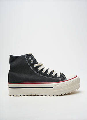 Adidași platformă toc de 4 la 6 cm negru VICTORIA femeie