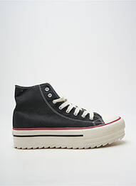Adidași platformă toc de 4 la 6 cm negru VICTORIA femeie