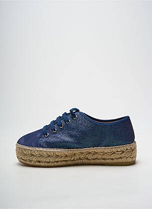 Espadrile închidere cu șireturi toc de 4 la 6 cm albastru LA MAISON DE L'ESPADRILLE femeie