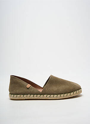 Espadrile vârf rotund toc plat până la 3 cm verde VERBENAS femme