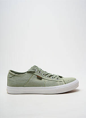 Adidași vârf rotund toc plat până la 3 cm verde BANANA MOON femeie