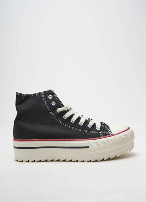 Adidași platformă toc de 4 la 6 cm negru VICTORIA femme