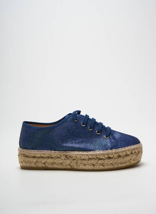 Espadrile închidere cu șireturi toc de 4 la 6 cm albastru LA MAISON DE L'ESPADRILLE femme