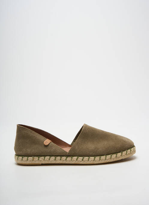 Espadrile vârf rotund toc plat până la 3 cm verde VERBENAS femme