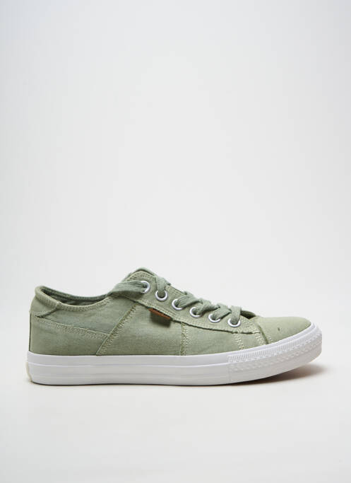 Adidași vârf rotund toc plat până la 3 cm verde BANANA MOON femme