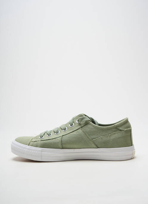 Adidași vârf rotund toc plat până la 3 cm verde BANANA MOON femme