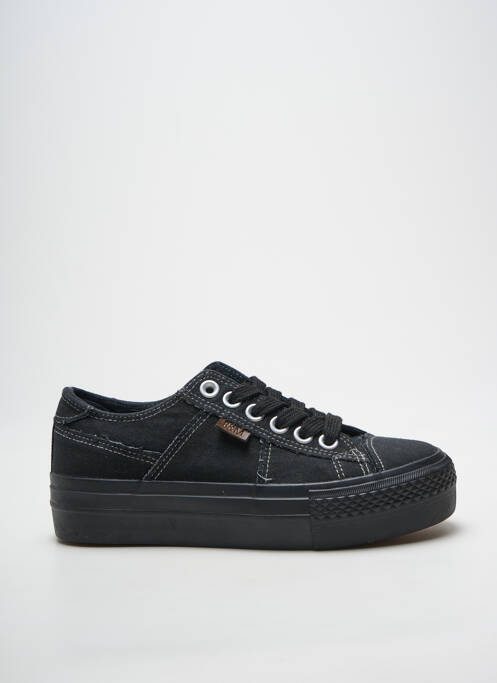 Adidași vârf rotund toc de 4 la 6 cm negru BANANA MOON femme
