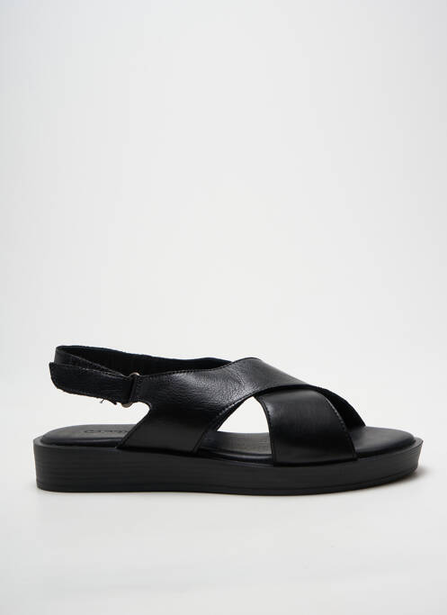 Sandale/pantofi decupați vârf deschis toc plat până la 3 cm negru CAPRICE femme