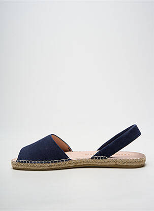 Espadrile vârf deschis toc plat până la 3 cm albastru închis MACARENA femeie