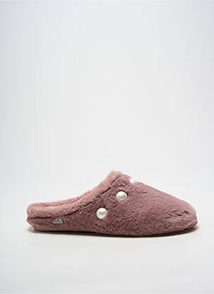 Papuci/pantofi de casă vârf rotund toc plat până la 3 cm roz MACARENA femme