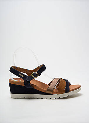 Sandale/pantofi decupați toc platformă toc de 4 la 6 cm albastru MEPHISTO femme