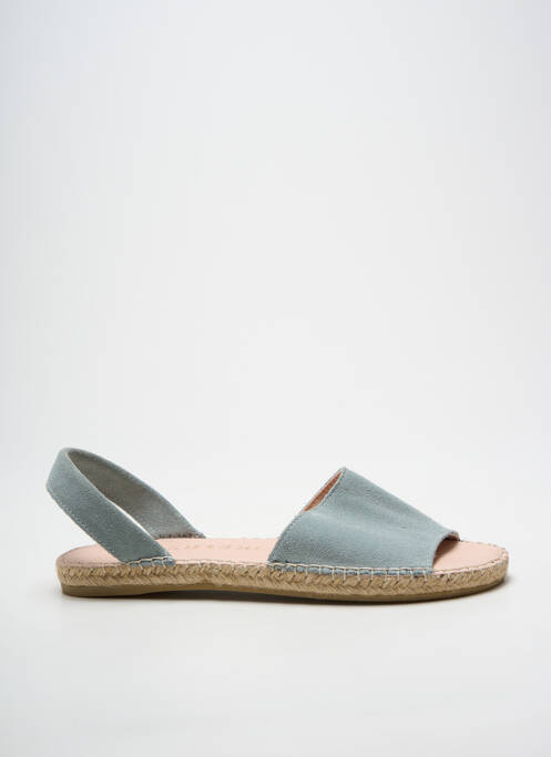 Espadrile vârf deschis toc plat până la 3 cm albastru MACARENA femme