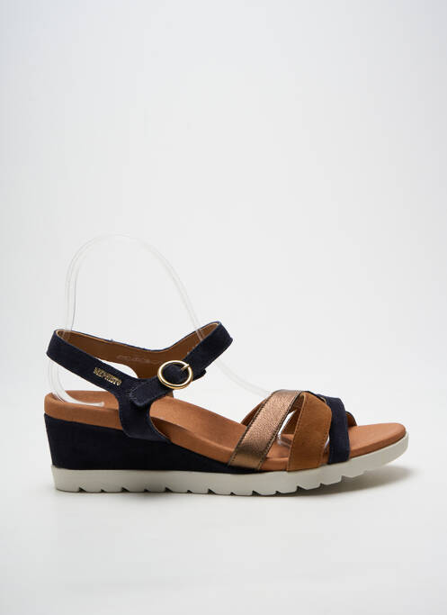 Sandale/pantofi decupați toc platformă toc de 4 la 6 cm albastru MEPHISTO femme