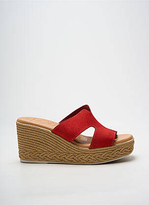 Sandale/pantofi decupați toc platformă toc de 7 la 9 cm roșu OH ! MY SANDALS femeie